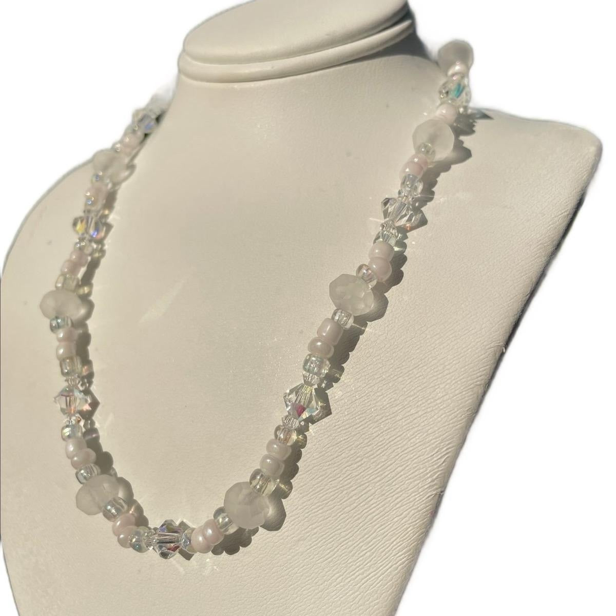 White Bridal Choker Necklace
