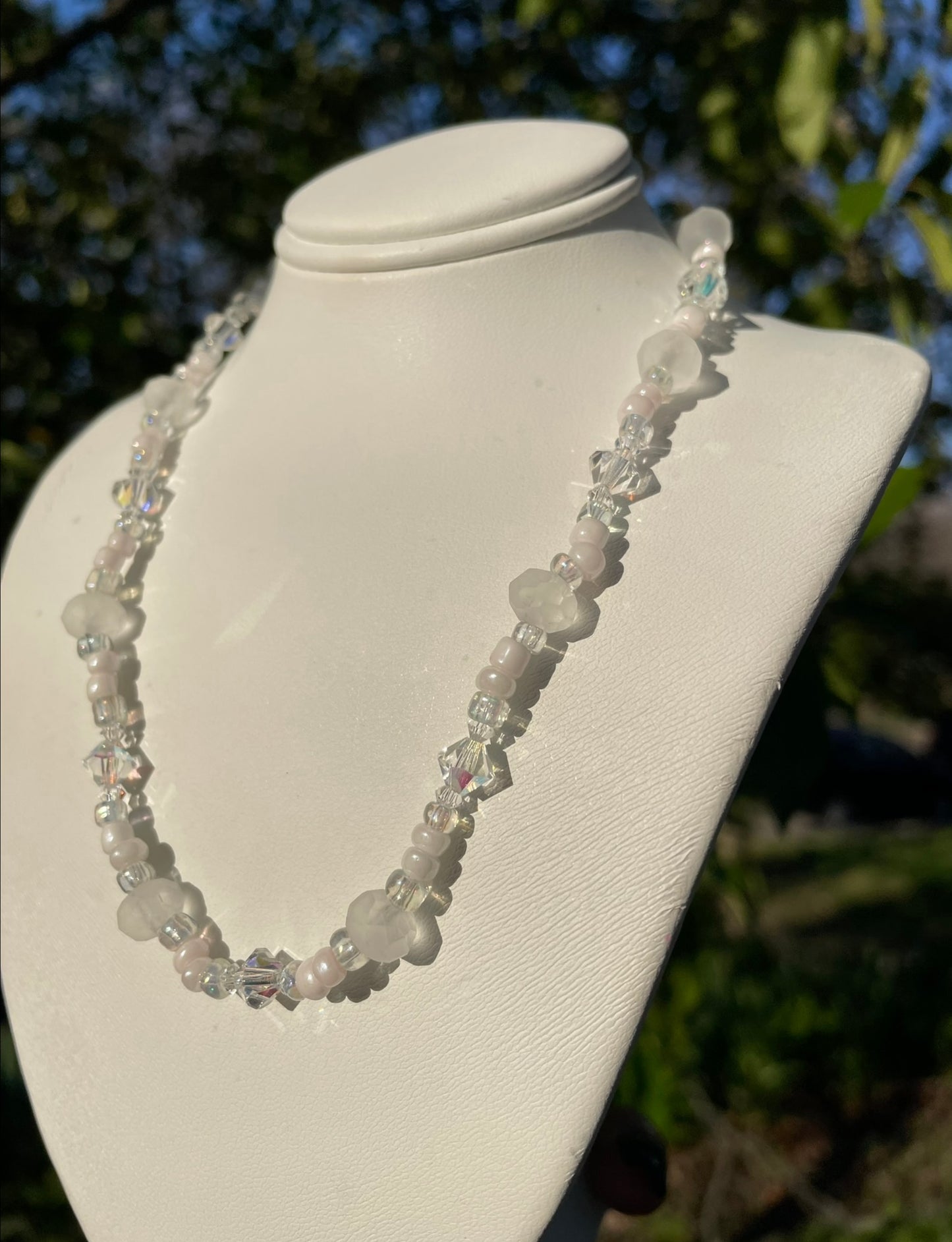White Bridal Choker Necklace