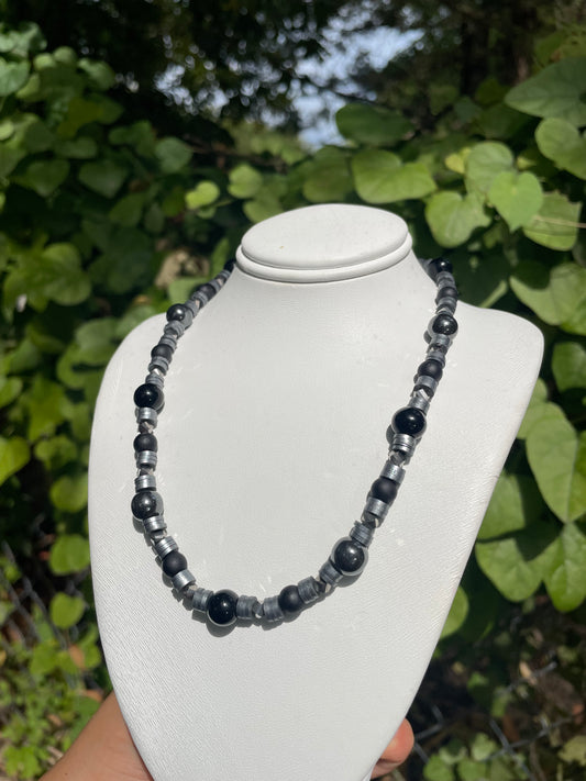 Black/Silver/Platinum Necklace