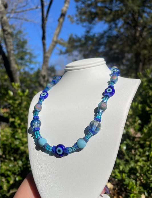 Blue Evil Eye Protection Necklace