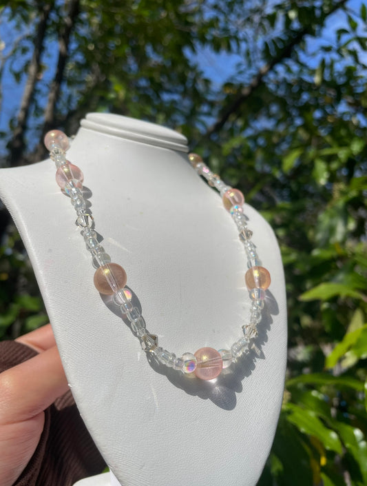 Coral Bridal Choker Necklace